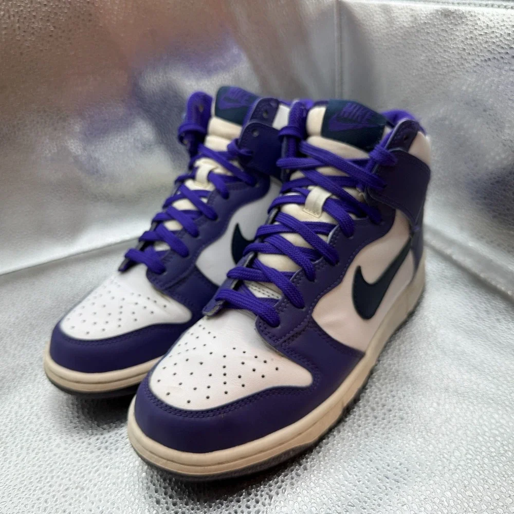 Size 6Y Nike Dunk High Electro Purple Midnight Navy Boys Sneakers DH9751-100
